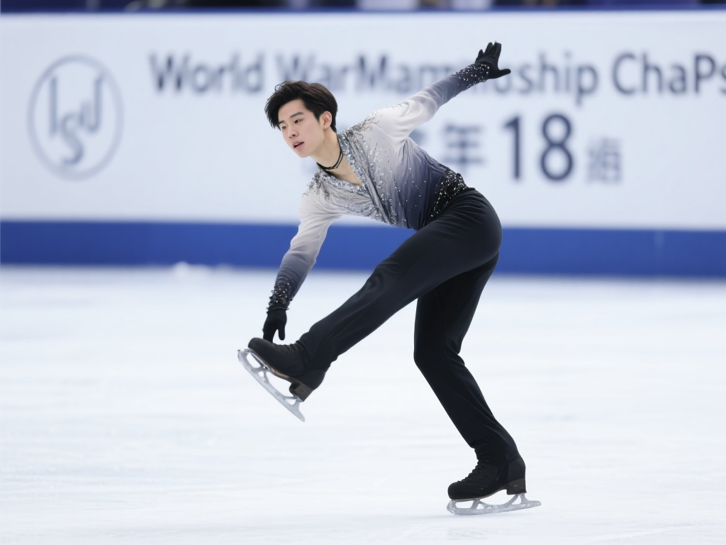 戴大卫在花样滑冰世锦赛男单中位列第18 在冰雪运动的舞台上,每一次滑行都承载着运