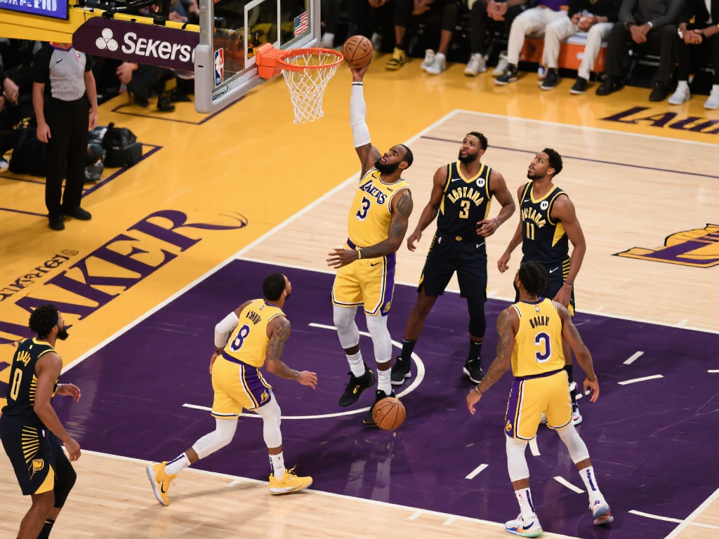 虽然詹姆斯的补篮是比赛的高光时刻，但湖人